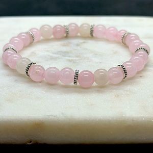 Rose Quartz healing crystal bracelet